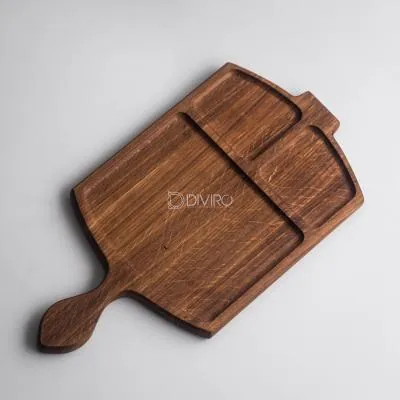 Доска «Сковорода» для подачи блюд из дуба, 45×23 см от мастерской DIVIRO